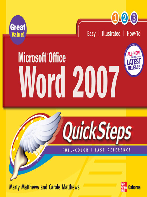 Title details for Microsoft Office Word 2007 by Marty Matthews - Wait list